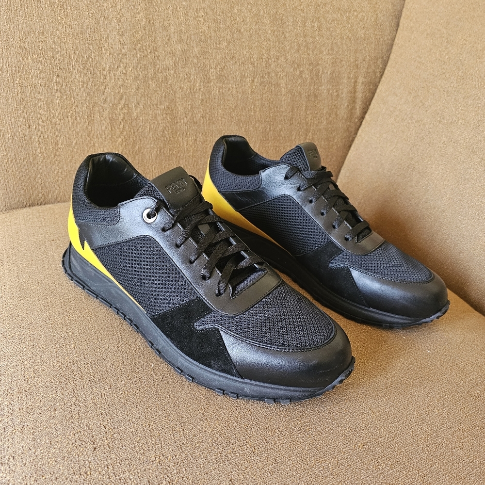 Fendi Mesh/Leather Sneakers Size 11